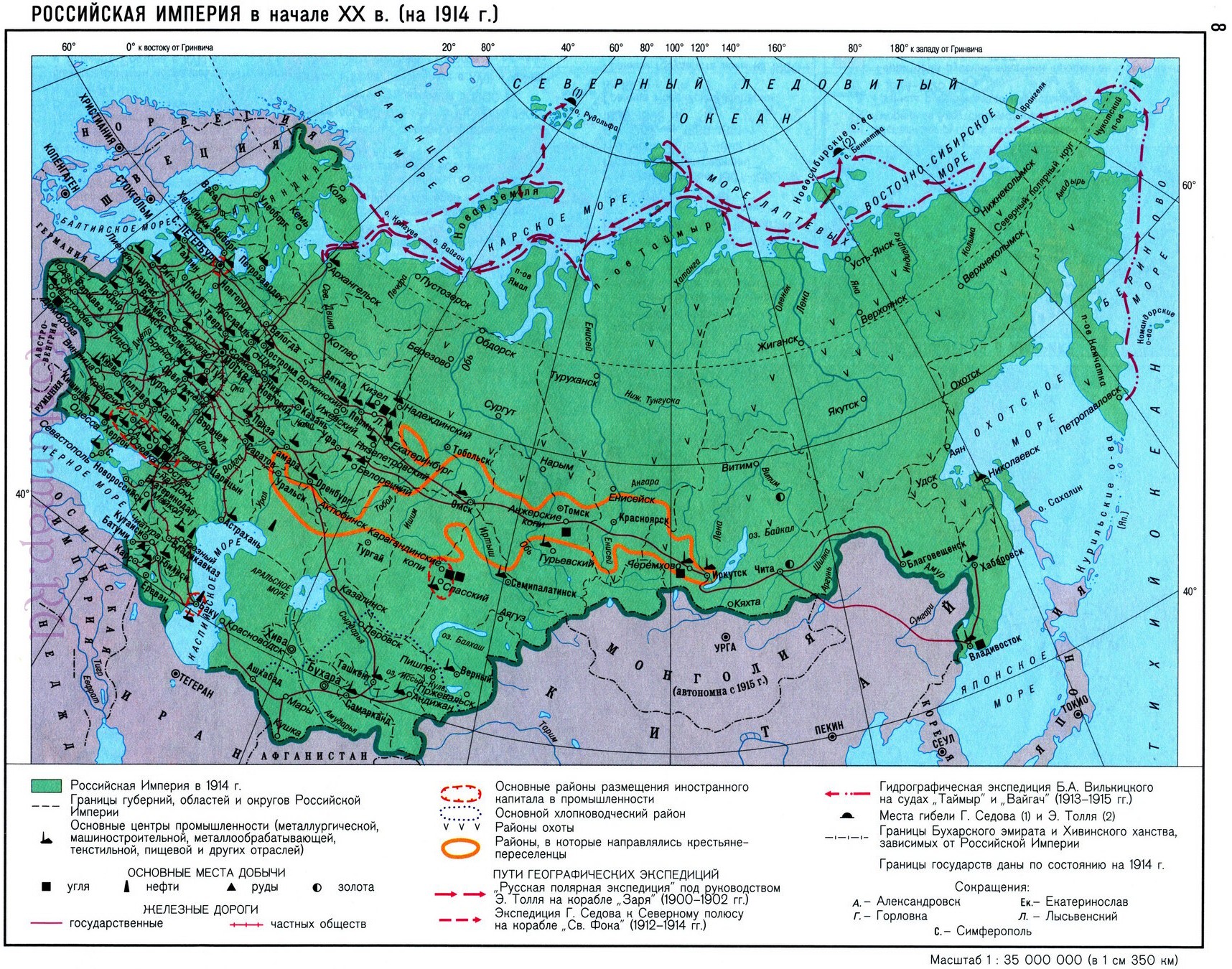 Реферат: Территория Российской империи по состоянию на 1914 год